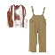 Brown/T-shirt+Khaki/Trousers