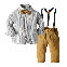 Beige/Shirts+Khaki/Trousers