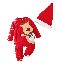 Red/Jumpsuit+Hat