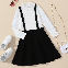 White/Top+Black/Braces skirt