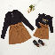Black/Sweatshirt+Brown/Skirt
