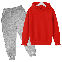 Red/Hoodie+Gray/Trousers