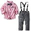 Pink/Shirt+Gray/Overalls