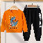 Orange/Top+Black/Pants