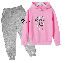 Pink/Top+Gray/Pants