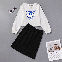 White/Top+Black/Skirt