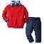 Red/Sweater+Blue/Shirt+Navy/Pants+Tie
