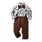 Plaid/Shirt+Brown/Pants
