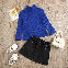 Blue/Sweater+Black/Skirt