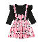 Black/Top+Pink/Skirt