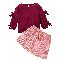 Rose Red/Top+Pink/Skirt