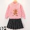 Pink/Sweater+Black/Skirt