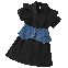 Blue/Waist Cincher+Black/Dress