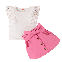 White/Top+Pink/Skirt