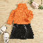 Orange/Top+Black/Skirt